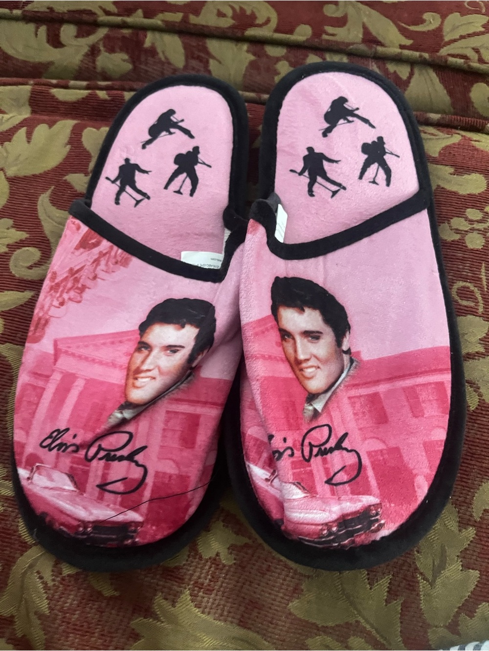 Elvis Presley Pink Graphic Men’s Slippers